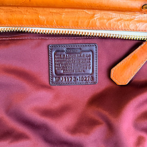 COACH | Louisa Satchel (2011) #19276, Beige and Coral Color Block - Picture 15 of 17